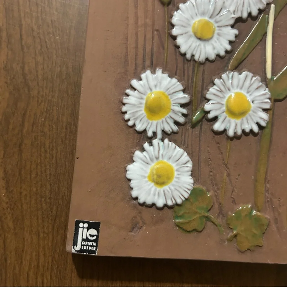 Vintage Swedish hand decorated wall plaque - Picture 2 of 6